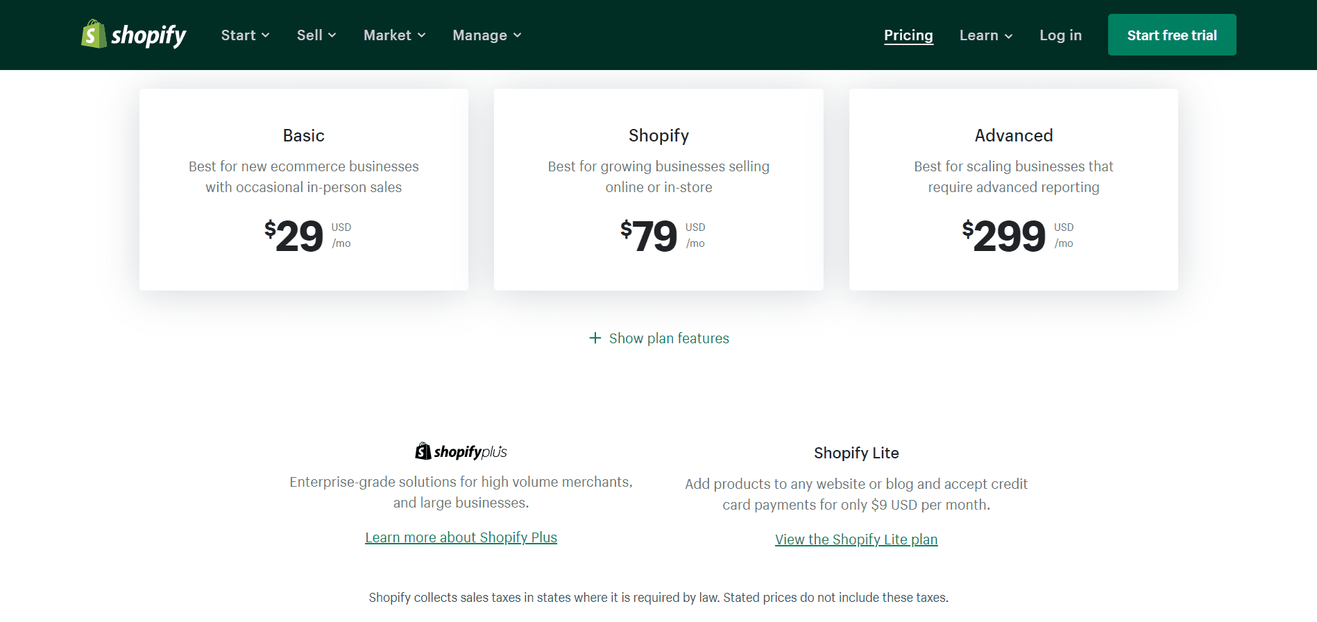 Does Shopify bill monthly or yearly?