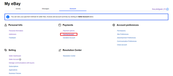 How do I add PayPal to eBay 2021?