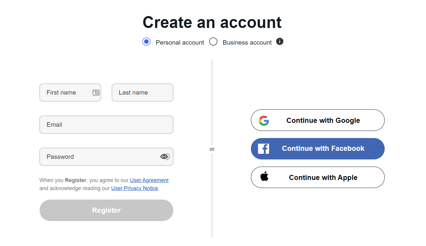 How do I create a ghost account on eBay?