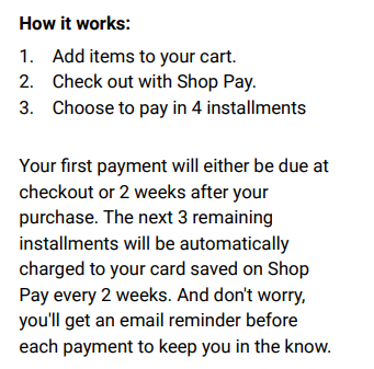 How often are shop pay installments? 2026