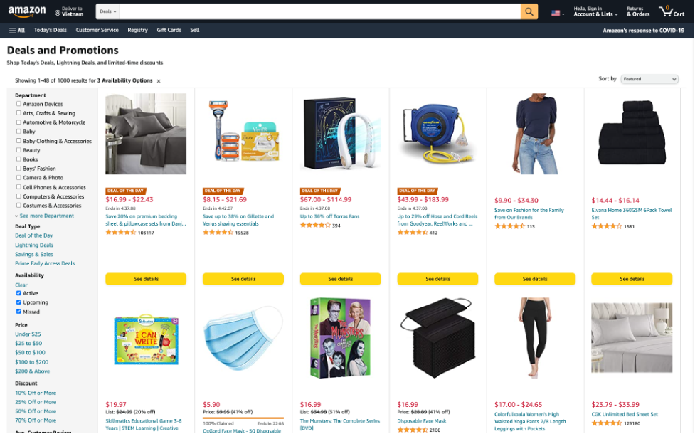 Is Amazon linked to eBay?