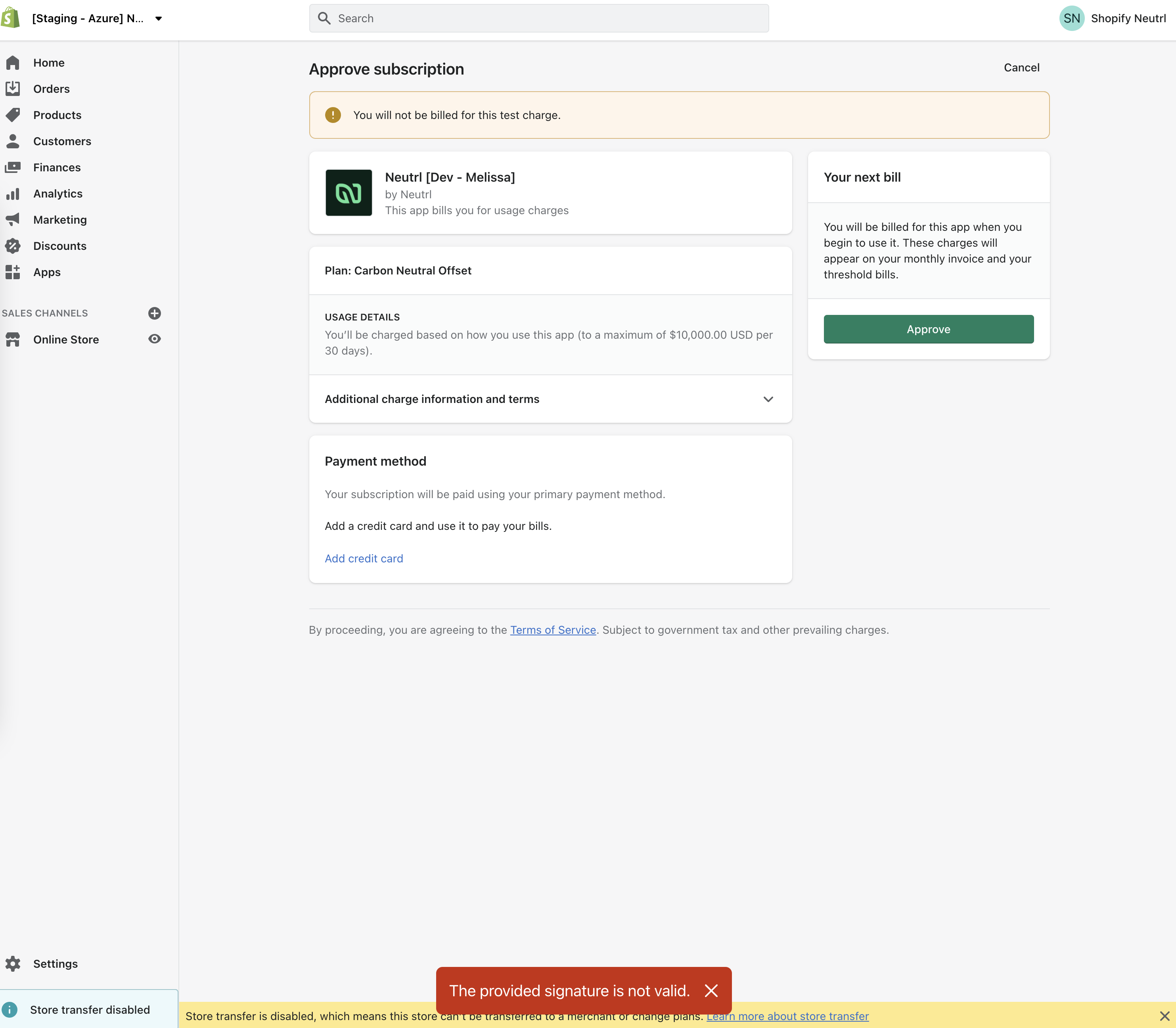 Why is Shopify charging me?